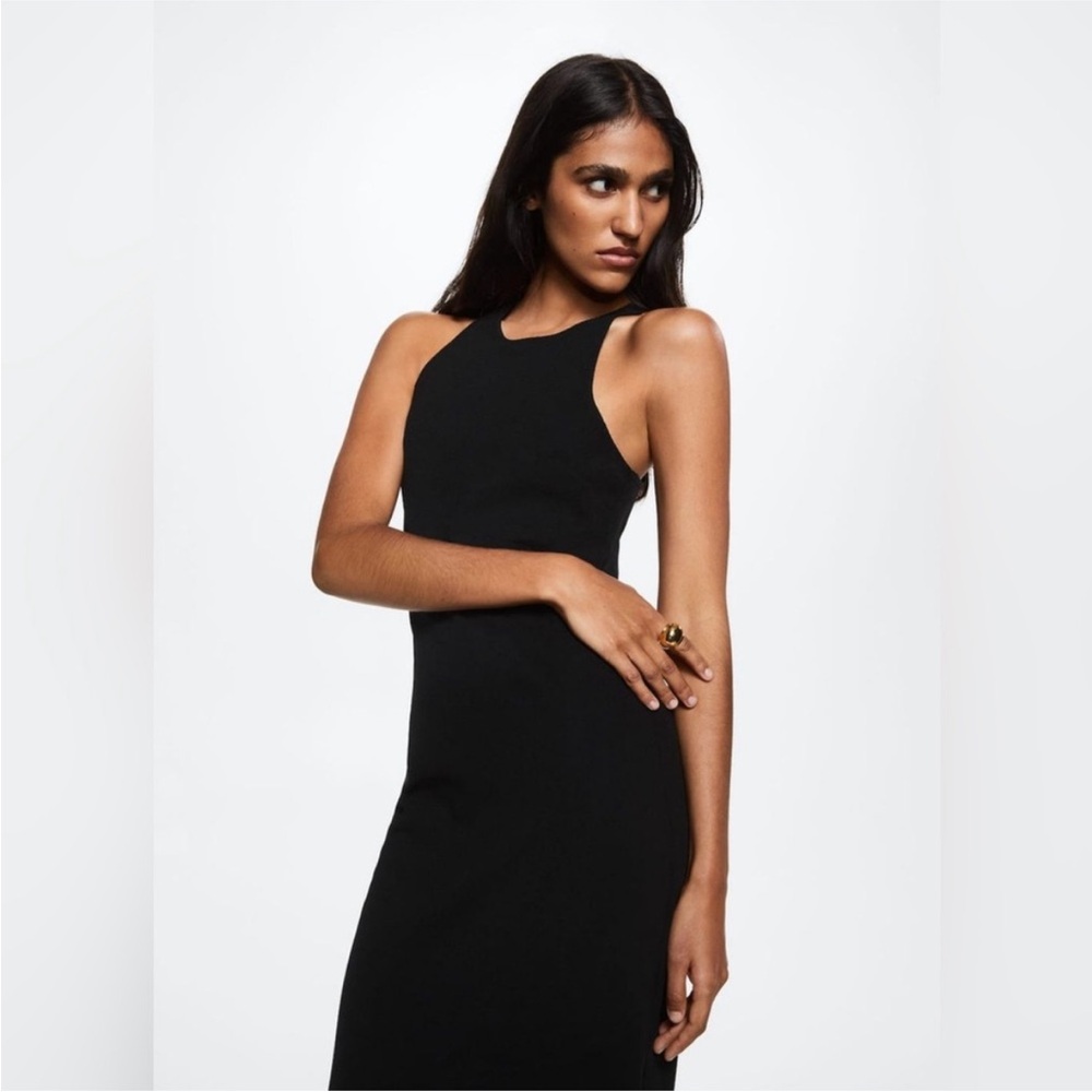 Zara Black Halter Midi Dress